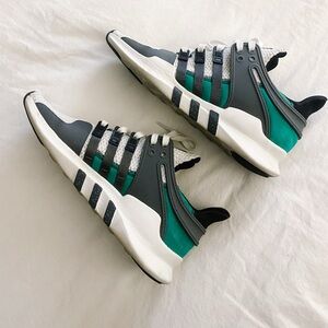 Adidas Women’s Equipment Adv 91-16 Gray and Teal Sneakers